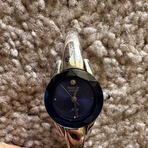 Armitron Silver Watch with Midnight Blue Dial